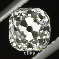 1.25ct OLD MINE CUT J SI2 DIAMOND VINTAGE ANTIQUE CUSHION SHAPE NATURAL LOOSE