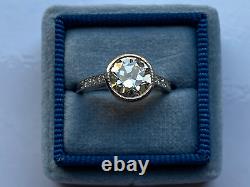 1.60 ct Vintage Antique Old European Cut Diamond Engagement Ring in Platinum