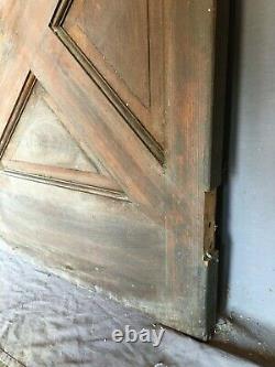 1 Antique Exterior 12 Lite Diamond Pattern 30x80 Entryway Door VTG Old 453 -21B