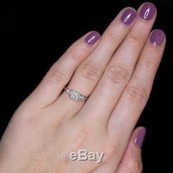 1 Carat Antique F Si2 Old European Cut Diamond Platinum Engagement Ring Vintage