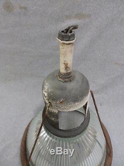 1 Vintage Industrial 12 Holophane Pendant Light Old Factory Steampunk 573-16