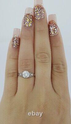 1 ct Old Mine Diamond Antique Victorian Platinum Solitaire Engagement Ring GIA