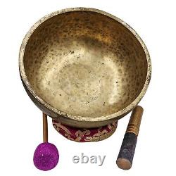 11 LARGE Vintage Handmade Hand Beaten Hammered Old Antique Singing Bowl Tibetan