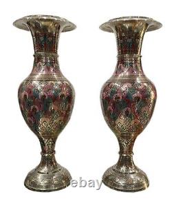 12 Old Antique Vintage Brass Flower Vase Showpiece Collectible Gift Decor