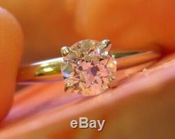 14k Antique Vintage Art Deco Vs Old European Cut Natural Diamond Engagement Ring