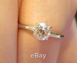 14k Antique Vintage Art Deco Vs Old European Cut Natural Diamond Engagement Ring