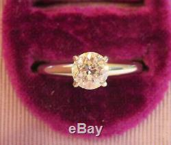 14k Antique Vintage Art Deco Vs Old European Cut Natural Diamond Engagement Ring