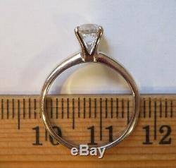 14k Antique Vintage Art Deco Vs Old European Cut Natural Diamond Engagement Ring