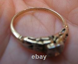 14k Ring O Romance Antique Vintage Art Deco Floral Old Diamond Engagement Ring