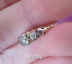 14k Ring O Romance Antique Vintage Art Deco Floral Old Diamond Engagement Ring