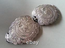 150 Years Old ANTIQUE OTTOMAN SILVER belt buckle WITH SULTAN ABDUL AZIZ TUGRA