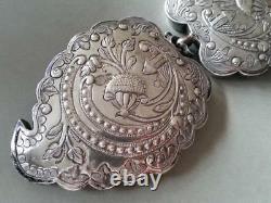 150 Years Old ANTIQUE OTTOMAN SILVER belt buckle WITH SULTAN ABDUL AZIZ TUGRA