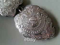 150 Years Old ANTIQUE OTTOMAN SILVER belt buckle WITH SULTAN ABDUL AZIZ TUGRA