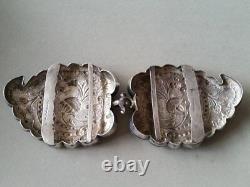 150 Years Old ANTIQUE OTTOMAN SILVER belt buckle WITH SULTAN ABDUL AZIZ TUGRA