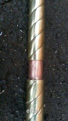 1500mm LONG ANTIQUE Vintage BRASS CURTAIN POLE RAIL C1920 OLD ORNATE French MU