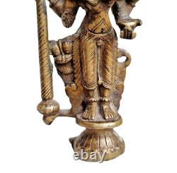 1800's Old Antique Vintage Fine Brass Hindu Goddess Mansa Mata Figure / Statue