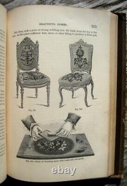 1878 Victorian Home Decoration Design Antique Furniture Estate Vintage Style Old