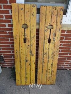 1880s-1890s WOOD SHUTTERS Primitive vintage wood shutters Original-OLD PAIR