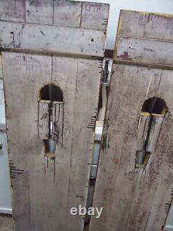 1880s-1890s WOOD SHUTTERS Primitive vintage wood shutters Original-OLD PAIR