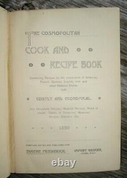 1890 ANTIQUE COOKBOOK Vintage Cookery VICTORIAN RECIPES Pastry Confectionery OLD