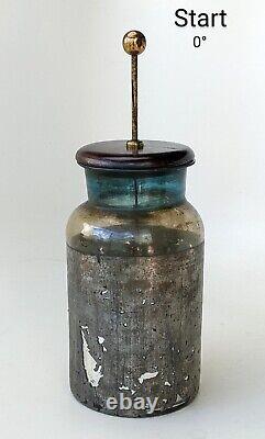 1890 Old Antique Original Leyden Jar Electrostatic Heavy Physics Laboratory