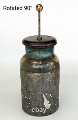 1890 Old Antique Original Leyden Jar Electrostatic Heavy Physics Laboratory