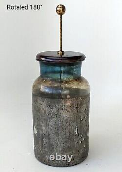 1890 Old Antique Original Leyden Jar Electrostatic Heavy Physics Laboratory