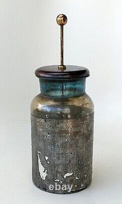 1890 Old Antique Original Leyden Jar Electrostatic Heavy Physics Laboratory