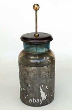 1890 Old Antique Original Leyden Jar Electrostatic Heavy Physics Laboratory