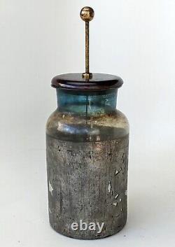 1890 Old Antique Original Leyden Jar Electrostatic Heavy Physics Laboratory