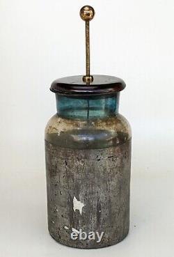 1890 Old Antique Original Leyden Jar Electrostatic Heavy Physics Laboratory