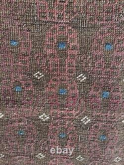 1900 Old Antique Rare Oriental Rug Caucasian Kazak Rug 37x69 HandWoven Fine Art