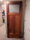 1924 Antique Vintage Sexy Old Solid Wood Interior Door w Etched Privacy Glass +