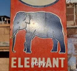 1930's Old Antique Vintage Rare ESSO Elephant Kerosene Oil Porcelain Enamel Sign