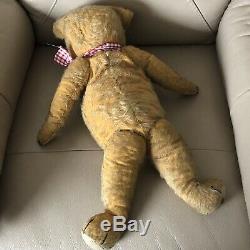 1930s Teddy Bear Vintage Merry Thought Golden Mohair Moving Arms Legs Head Old