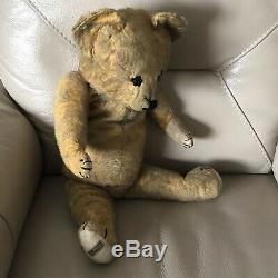 1930s Teddy Bear Vintage Merry Thought Golden Mohair Moving Arms Legs Head Old