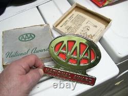 1950s Antique nos AAA auto License Plate topper Vintage Chevy Ford Hot Rat Rod