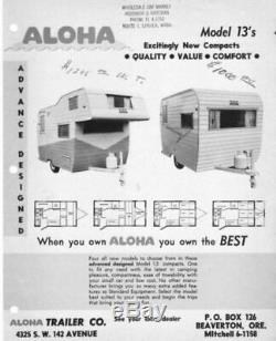 1963 Aloha Vintage 8x15 Bumper Pull Type Camper Antique Glamper Tiny Home Old