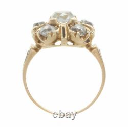 2.00ct Old Mine Cut Certified Diamond Antique Yellow Gold Engagement Ring