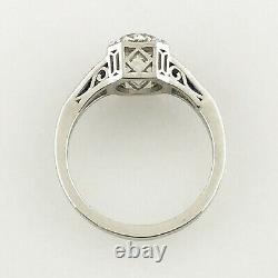 2.10 ct Vintage Antique Old European Cut Diamond Engagement Ring In Platinum