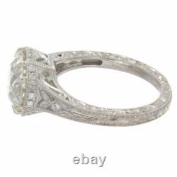 2.20ct Old European Cut Certified Diamond Antique Style Engagement Ring