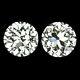 2.21ct I VS2 CERTIFIED OLD EUROPEAN CUT DIAMOND STUDS VINTAGE EARRINGS ANTIQUE