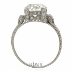 2.30ct Certified Old European Cut Diamond Art Deco Antique Engagement Ring