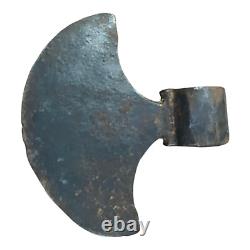 2 Pcs Vintage Old Antique Strong Solid Iron Hand Forged Rare Battle Axe Head