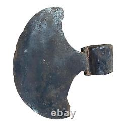 2 Pcs Vintage Old Antique Strong Solid Iron Hand Forged Rare Battle Axe Head