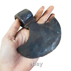 2 Pcs Vintage Old Antique Strong Solid Iron Hand Forged Rare Battle Axe Head