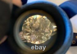 2 ct old european oec diamond 3 stone platinum antique vintage ring w baguettes