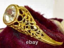 200 Years Old Antique Georgian 18k Gold Engagement Ring 1ct Rose Cut Diamond