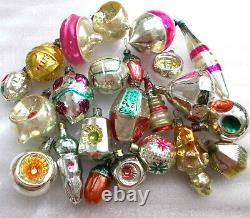 23 Antique Vintage USSR Ukraine Glass Christmas Ornament Xmas Decoration Old Set