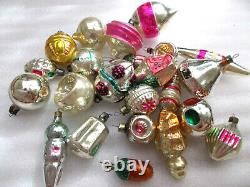 23 Antique Vintage USSR Ukraine Glass Christmas Ornament Xmas Decoration Old Set